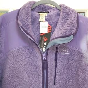LL Bean Women's Mountain Pro Polartec Fleece Jacket fleece jacket purple XL NWT